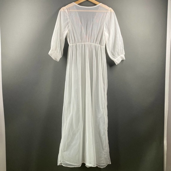 Hamilton Vintage Sheer Embroidered Robe Jacket - Picture 8 of 11